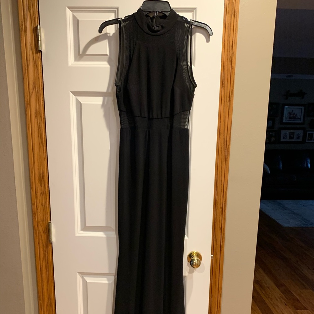 Hi low black maxi dress